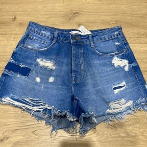 ZARA JEAN SHORTS SIZE 4 high wasted